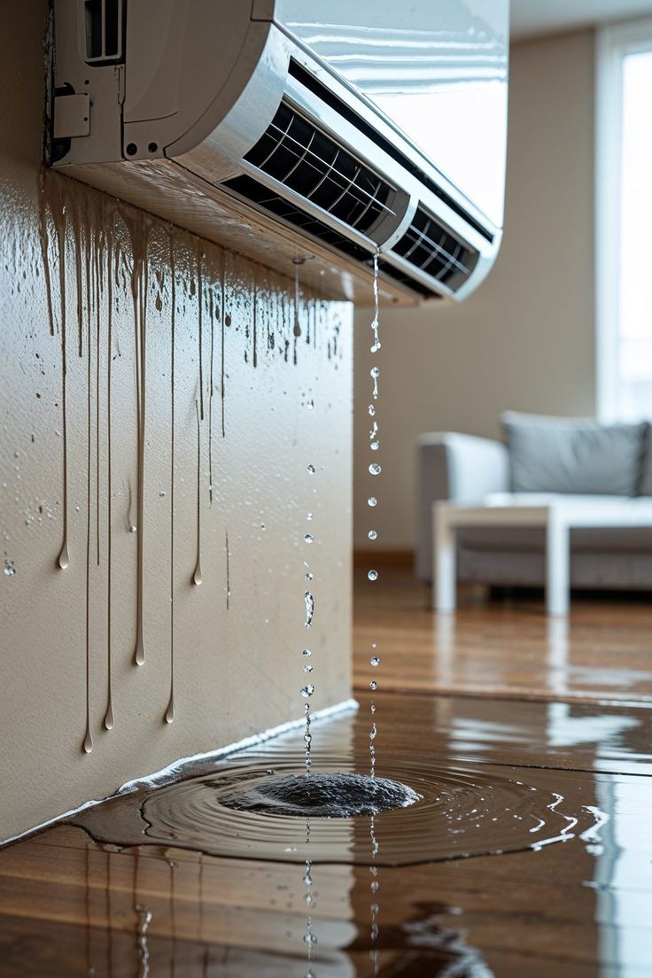 AC condensate water leaking from an indoor unit onto a Naples, FL homeowner's floor