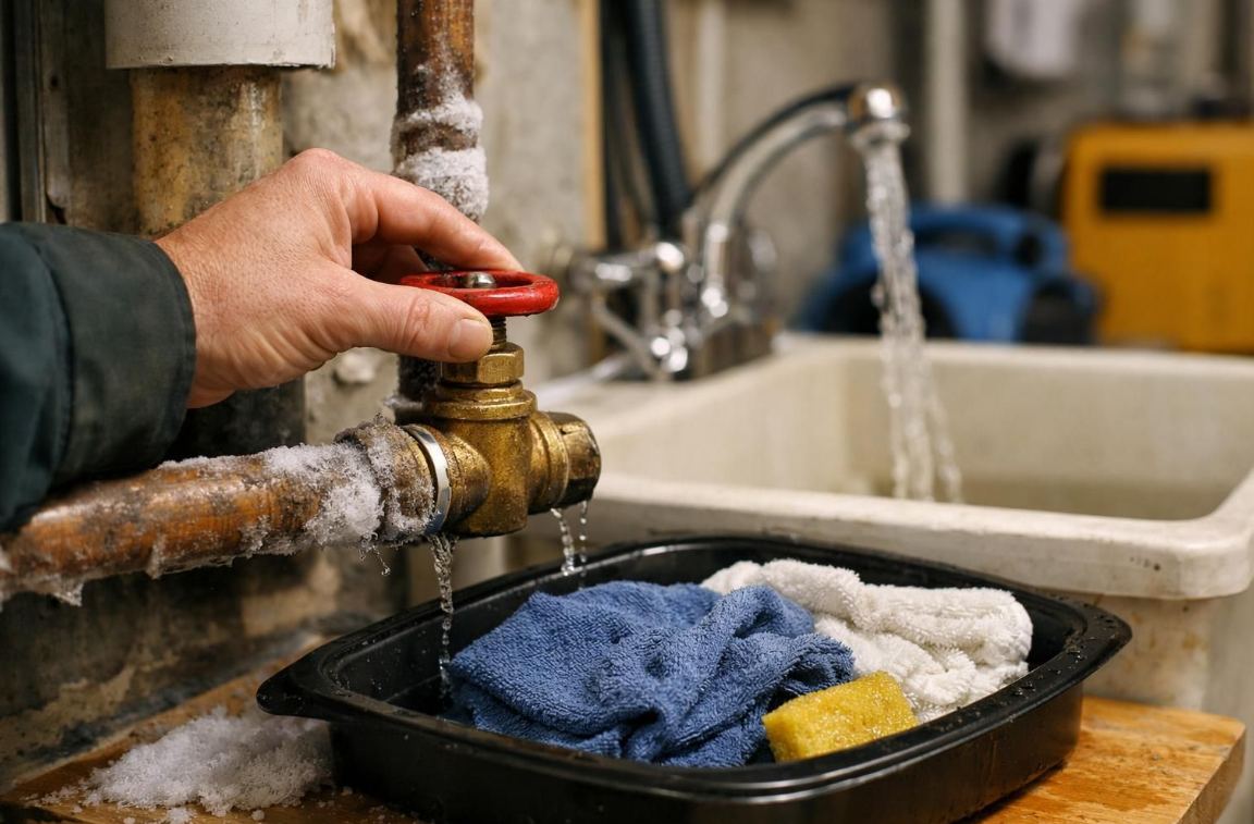 Frozen Pipe Water Extraction for a home in Littleton, CO