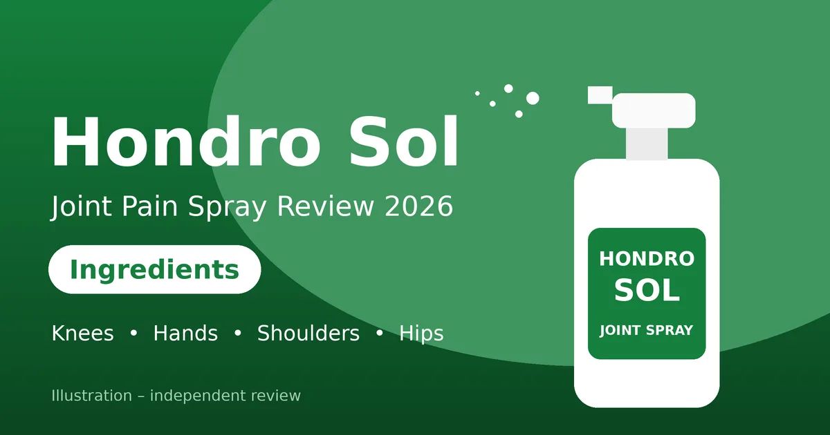 Hondro Sol joint pain spray review 2026 – Ingredients